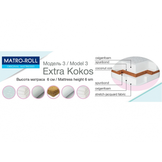 Матрас-топпер MatroLuxe Matro-Roll Extra Kokos 90х190 - изображение 5 - интернет-магазин tricolor.com.ua