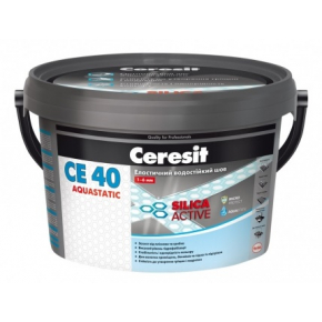 Эластичный водостойкий цветной шов до 6 мм Ceresit CE 40 Aquastatic графит 16