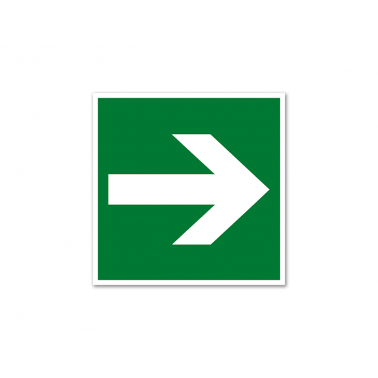 Знак эвакуационный фотолюминесцентный квадратный E 02-01 (ПВХ)