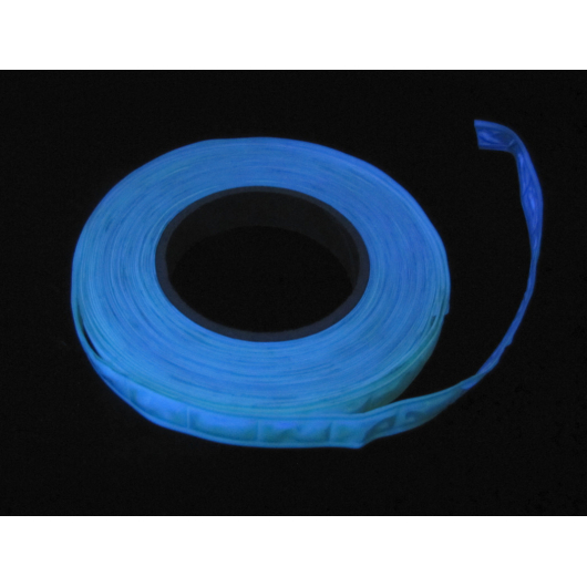Лента светоотражающая фотолюминесцентная пришивная с голубым свечением 5 см - изображение 2 - интернет-магазин tricolor.com.ua