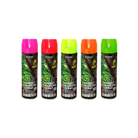 Флуоресцентная аэрозольная краска для маркировки леса Biodur Forest Marking Spray (зеленая) - изображение 3 - интернет-магазин tricolor.com.ua