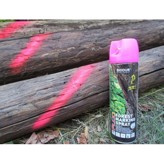 Флуоресцентна аерозольна фарба для маркування лісу Biodur Forest Marking Spray (рожева) - изображение 6 - интернет-магазин tricolor.com.ua