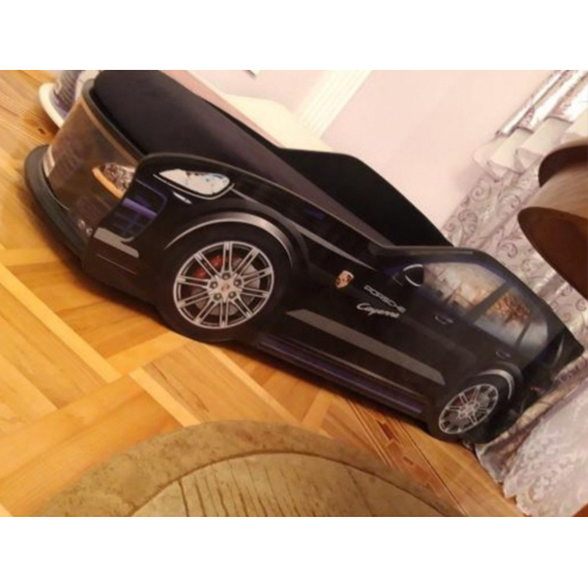 Кровать машина Джип Porsche черная 80х180 ДСП - изображение 3 - интернет-магазин tricolor.com.ua