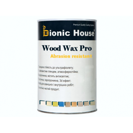 Фарба-віск для дерева Wood Wax Pro Bionic House алкідно-акрилова Чорна - изображение 2 - интернет-магазин tricolor.com.ua