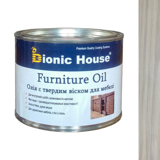 Масло для меблів Furniture oil Bionic House з твердим воском професійне Біле - интернет-магазин tricolor.com.ua