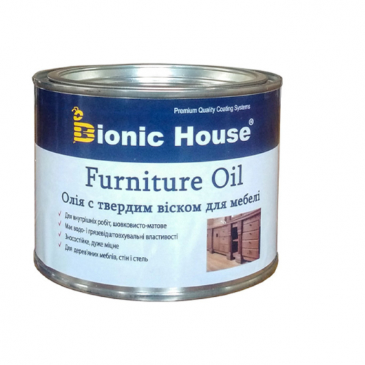 Масло для меблів Furniture oil Bionic House з твердим воском професійне Прозоре
