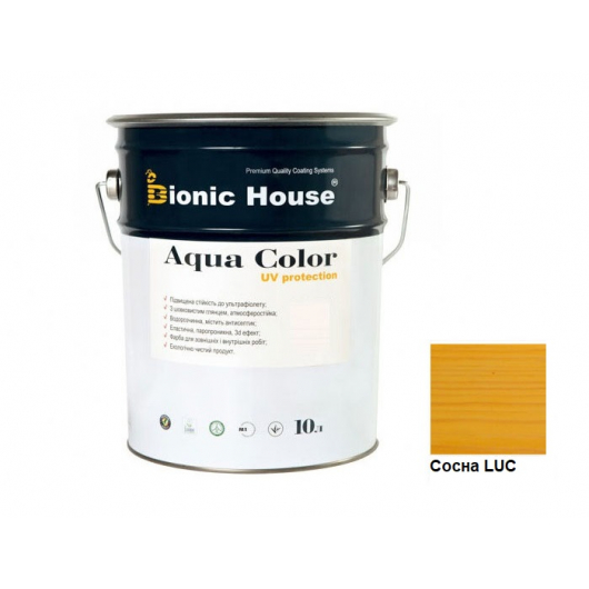 Акриловая лазурь Aqua color – UV protect Bionic House Сосна LUC - интернет-магазин tricolor.com.ua