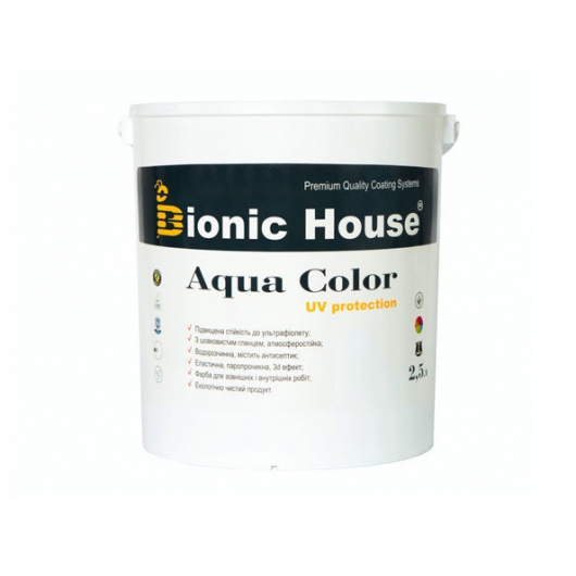 Акрилова лазур Aqua color - UV protect Bionic House Горіх LUC - изображение 3 - интернет-магазин tricolor.com.ua