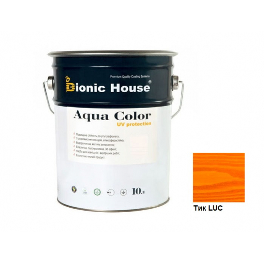 Акриловая лазурь Aqua color – UV protect Bionic House Тик LUC - интернет-магазин tricolor.com.ua
