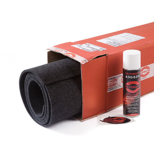Шумопоглинач для авто Ultimate One Vulcan corcy 2500 + клей Adgezive 2м*1м - интернет-магазин tricolor.com.ua