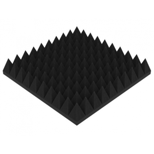 Акустична панель Піраміда 90 мм 50х50 см середня чорний графіт