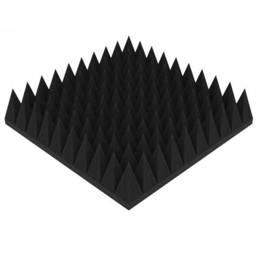 Акустична панель Піраміда 120 мм 50х50 см середня чорний графіт