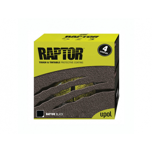 Защитное покрытие U-Pol Raptor RLB/S4 черное (710мл + отвердитель 20:30 0,24л) - интернет-магазин tricolor.com.ua