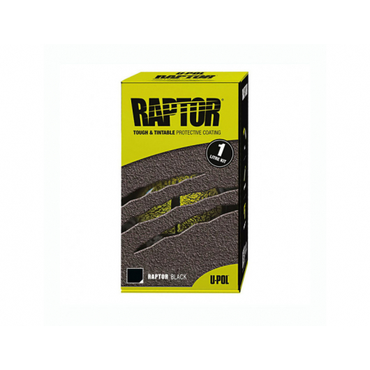Защитное покрытие U-Pol Raptor RLB/S1 черное (710мл + отвердитель Raptor 0,24л) - интернет-магазин tricolor.com.ua