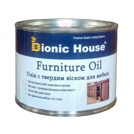 Масло для мебели Furniture oil Bionic House с твердым воском профессиональное Орех 0.5 л АКЦИЯ!