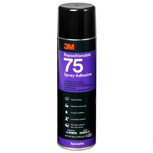 Клей аерозольний 3М Spray 75 для тимчасового склеювання