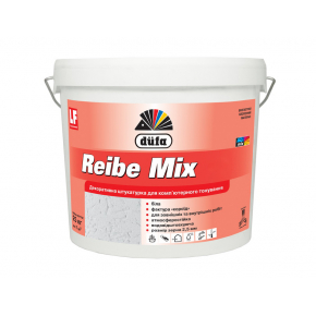 Штукатурка короїд Reibe Mix 15 Dufa для компьюттерной колеровки, зерно 1,5 мм (біла)