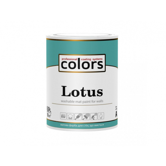 Латексна фарба для внутрішніх робіт Colors Lotus матова База C (під колеровку) - интернет-магазин tricolor.com.ua