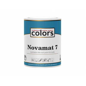 Акрилатна водорозчинна фарба Colors Novamat 7 шовковисто матова База C (під колеровку) - интернет-магазин tricolor.com.ua