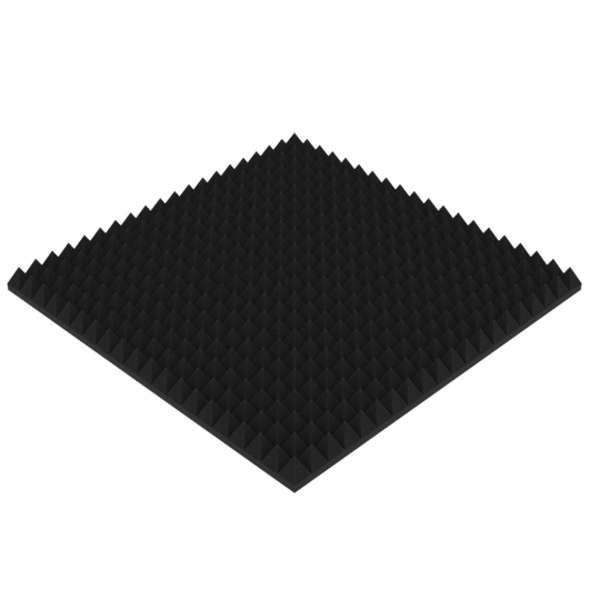 Акустична панель Піраміда 70 мм 1х1 м середня чорний графіт