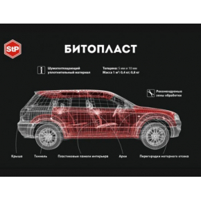 Звукопоглинальний матеріал StP Bitoplast A 5K Битопласт А 5К 5мм 0,75*1м - изображение 4 - интернет-магазин tricolor.com.ua