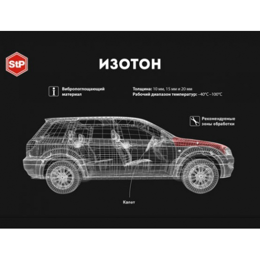 Звукопоглинальний матеріал StP Izoton LM15 Ізотон ЛМ15 15мм 1м*2м - изображение 2 - интернет-магазин tricolor.com.ua