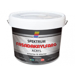 Краска фасадная акриловая Spektrum Fasadakrylfarg полуматовая база С прозрачная