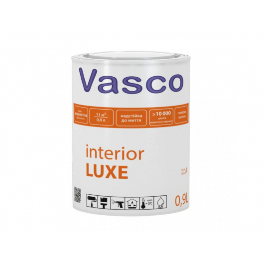 Латексная матовая водоразбавляемая акриловая краска Vasco Interior Luxe База А - интернет-магазин tricolor.com.ua