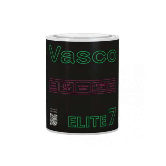 Шелковисто-матовая латексная краска для внутренних работ Vasco Elite 7, белая - интернет-магазин tricolor.com.ua