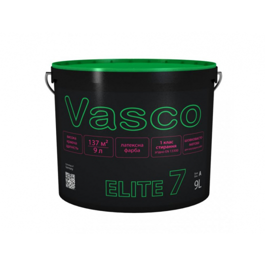 Шелковисто-матовая латексная краска для внутренних работ Vasco Elite 7, белая - изображение 2 - интернет-магазин tricolor.com.ua