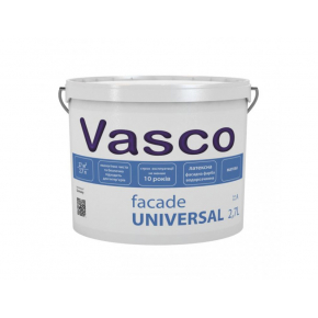 Атмосферостійка латексна матова фасадна фарба Vasco Facade Universal База C - изображение 2 - интернет-магазин tricolor.com.ua
