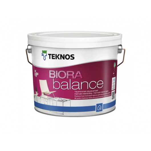 Матова акрилатна фарба для сухих приміщень Teknos Biora Balance База3