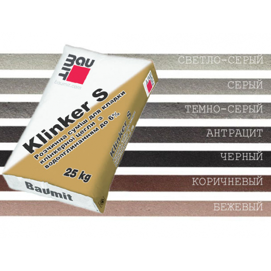 Кладочная смесь Baumit Klinker S светло-серая для клинкерного кирпича - изображение 2 - интернет-магазин tricolor.com.ua