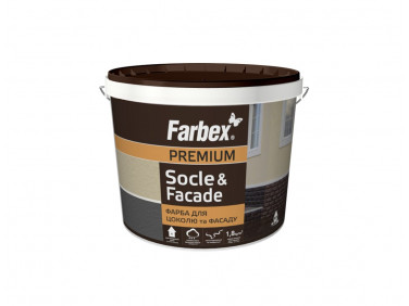 Краска для цоколей и фасадов Socle&Facade Farbex матовая светло-серая - Tricolor Краска для цоколей и фасадов Socle&Facade Farbex матовая светло-серая