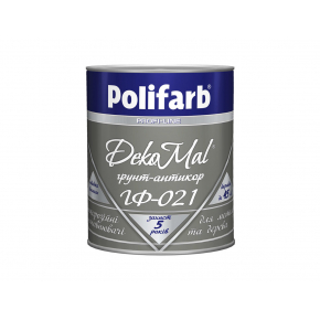 Антикоррозионная алкидная грунтовка для металла DekoMal ГФ-021 Polifarb матовая белая