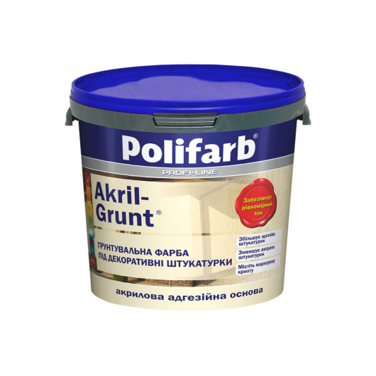 Грунтувальна фарба для штукатурки Polifarb Akril-Grunt матова біла