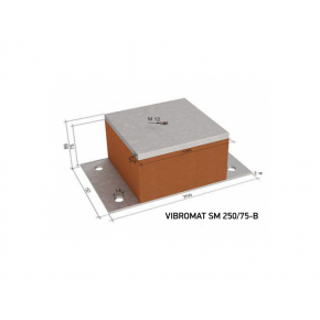 Віброопора Вібромат (Vibromat) для інженерного обладнання SM 250/75-B