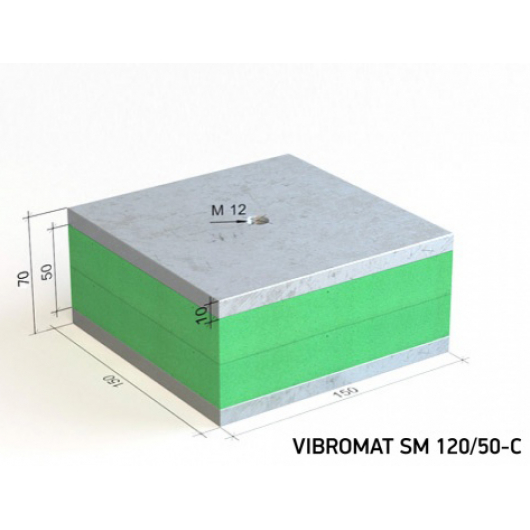 Віброопора Вібромат (Vibromat) для інженерного обладнання SM 120/50-C - интернет-магазин tricolor.com.ua