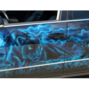 Краска флуоресцентная AcmeLight Fluorescent Metal 2K для металла голубая - интернет-магазин tricolor.com.ua
