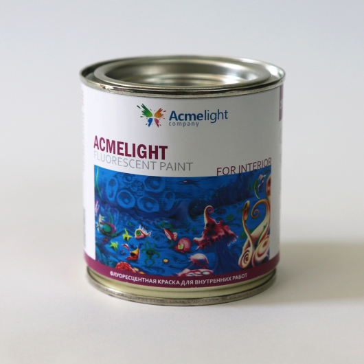 Краска флуоресцентная AcmeLight для интерьера красная - изображение 3 - интернет-магазин tricolor.com.ua