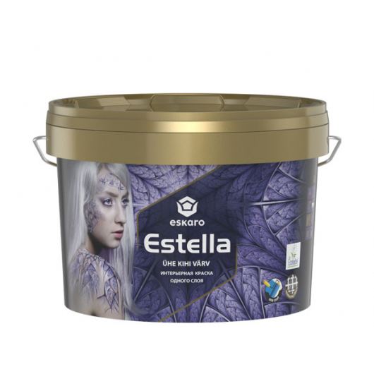 Фарба акрилатна Eskaro Estella високоукривістая білосніжна глубокоматовая