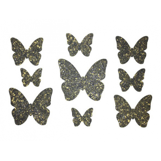 Декор з рідких шпалер Bioplast Метелики №1 - 9 елементів