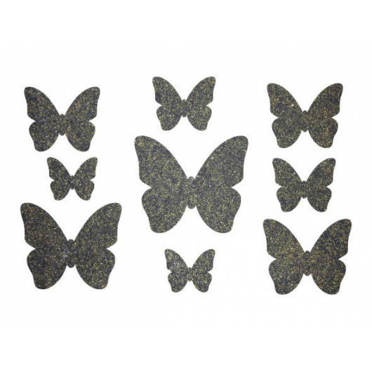 Декор з рідких шпалер Bioplast Метелики №3 - 9 елементів