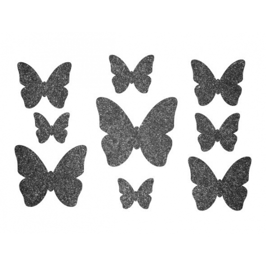 Декор з рідких шпалер Bioplast Метелики №4 - 9 елементів