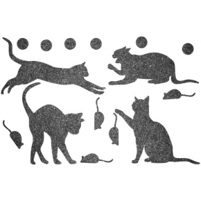 Декор з рідких шпалер Bioplast Коти № 4 - 16 елементів