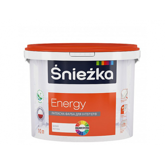 Фарба латексна інтер'єрна Sniezka Energy матова біла
