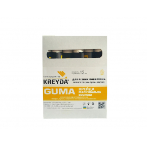 Мел восковой разметочный для резины Kreyda Guma (белый) 12 шт