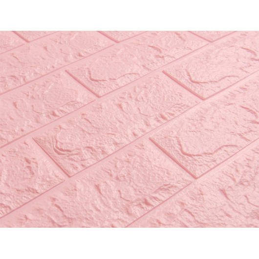 3D панель на клейкій основі «Цегла» 7 мм #4 рожева - изображение 2 - интернет-магазин tricolor.com.ua