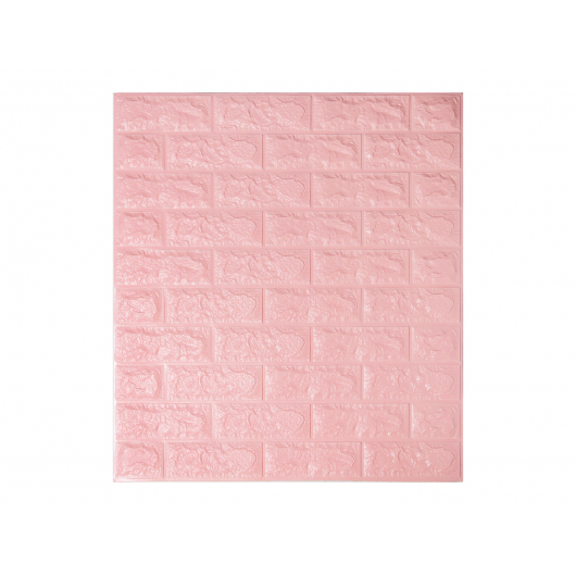 3D панель на клейкій основі «Цегла» 7 мм #4 рожева - интернет-магазин tricolor.com.ua