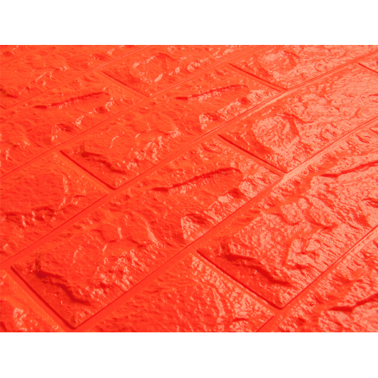 3D панель на клейкій основі «Цегла» 7 мм #7 помаранчева - изображение 2 - интернет-магазин tricolor.com.ua